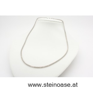 Silber Kette 2,5mm, rhodoniert, 40cm 
